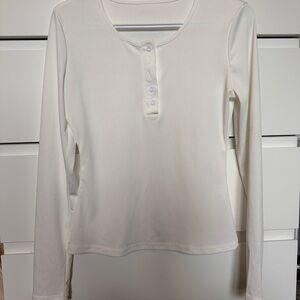 Women's Cream Long Sleeve Top
